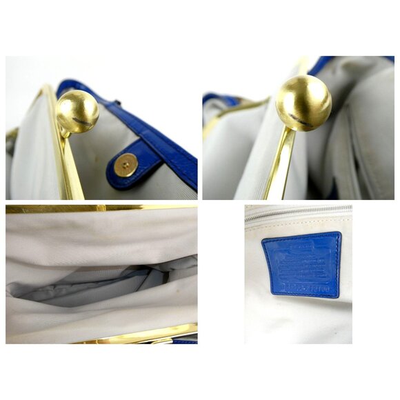 Coach Signature Khaki Blue Shoulder Bag 19190 - Picture 9 of 16